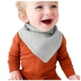 thumbnail image 1 of Zanarzt Muslin Burp Cloths Muslin Baby Bibs Baby Bandana Drool Bib for Drooling and Teething Cotton Soft Absorbent for Girls Boys Grey, 1 of 9