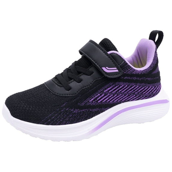 Zanarzt Running Shoes for Toddler Girls Shoes Little Kids Toddler Sneaker with Hook and Loop Casual Party School Shoes Black,5.5