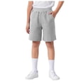 thumbnail image 1 of Zanarzt Running Shorts Boys' Cotton Shorts with Pockets for Kids Teens Sleep Casual Lounge Shorts for Kids Light Gray,10-11 Years, 1 of 5