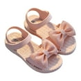 thumbnail image 1 of Zanarzt Sandals for Toddler Girls Toddler Girl Sandals Flower Girl Dress Shoes Ankle Strap Open Toe Little Kid Wedding Party Summer Flats Pink,US 12.5, 1 of 6