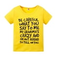 thumbnail image 1 of Zanarzt Shirts for Toddler Boy Baby Boy Graphic Tshirts Summer Graphic T Shirt Tees Outfits Toddler Boy Girl to Kids Clothes Yellow,1-2 Years, 1 of 8