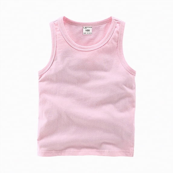 Zanarzt Tank Top Girls Dance Tank Tops Toddler Racerback Sleeveless Top Girl Undershirts for Ballet Gymnastics 6-7 Years,Pink