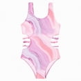 thumbnail image 1 of Zanarzt Teen One Piece Swimsuit Girls Swimsuits One Piece Bathing Suits Multicolor Kids Sport Summer Beach Swimwear 7-8 Years,Pink, 1 of 8