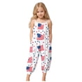thumbnail image 1 of Zanarzt Kids Jumper Toddler 4th of July Outfit American Flag Overall Girl Fourth of July Jumpsuit Summer Clothes Red,3-4 Years, 1 of 5