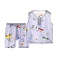 thumbnail image 1 of Zanarzt Toddler Baby Boys Clothes Tank Top Shorts Suit Comfortable Breathable Cute Baby Boys 2PCS Summer Clothes Grey,6-12 Months, 1 of 4