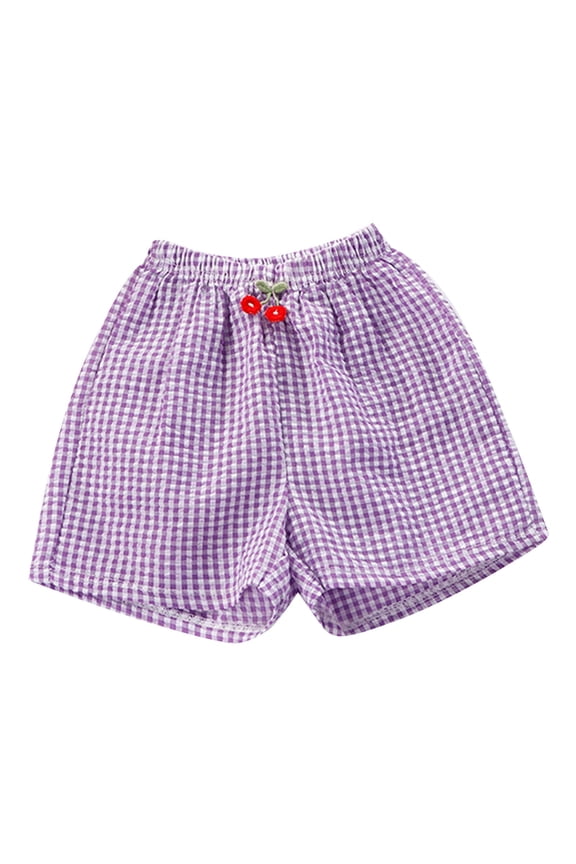 Toddler Baby Girl Shorts Toddler Boys Girls Shorts Cotton Summer Casual Shorts Kids Solid Short Pants Purple,6-12 Months