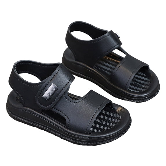 Zanarzt Toddler Beach Sandals Boys Girls Sandals Open Toe Summer Outdoor Unisex Child Sport Sandals Athletic Lightweight(Toddler/Little Kid/Big Kid) Black,US 13.5