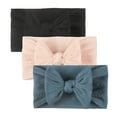 thumbnail image 1 of Zanarzt Toddler Bow Headbands for Girls Hair 3 Pcs Baby Flower Headbands Baby Girls Nylon Headband Soft Hairbands Hair Accessories for Toddler Kids White,One Size, 1 of 5