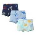 thumbnail image 1 of Zanarzt Toddler Boxer Briefs Boys Boxer Underwear 3PCS Cotton Briefs Kids Toddler Boys Dinosaur Truck Panties 7-8 Years,White, 1 of 2