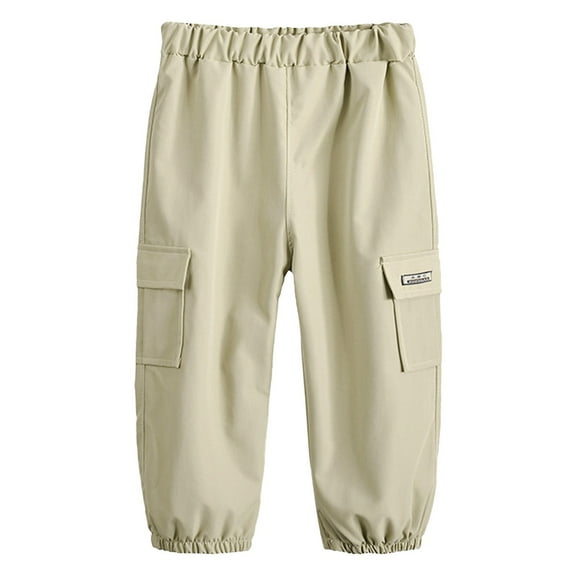 Zanarzt Toddler Boy Active Pants Toddler Jogger Pants with Pocket Toddler Boy Sweatpants Baby Boy Pants Infant Newborn Leggings Back to School Clothes Khaki,3-4 Years