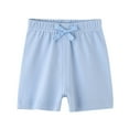 thumbnail image 1 of Zanarzt Toddler Boy Cotton Shorts Toddler Boy Shorts Baby Boy Cotton Shorts Soft Casual with Drawstring Clothes for Summer Light Blue,6-12 Months, 1 of 2
