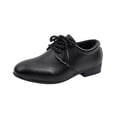 thumbnail image 1 of Zanarzt Toddler Boy Dress Shoes Boys Girls Lace-Up Comfort Oxfords School Dress Shoes Flats (Toddler/Little Kid) Black,US 12, 1 of 9