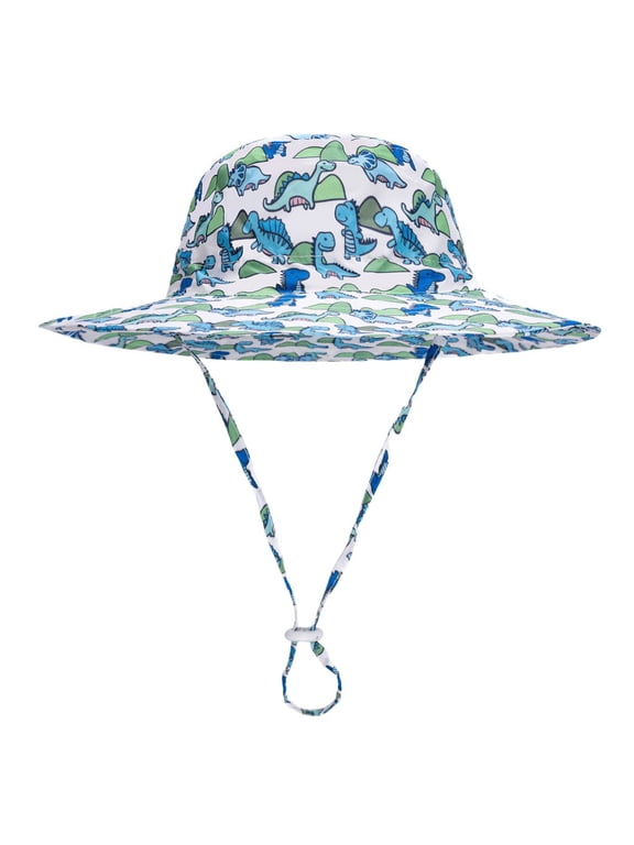 Toddler Sun Hat Baby Sun Hat Kids Summer UPF 50+ Toddler Bucket Hat Wide Brim Beach Hats for Boys Girls 1-3 Years,Sky Blue
