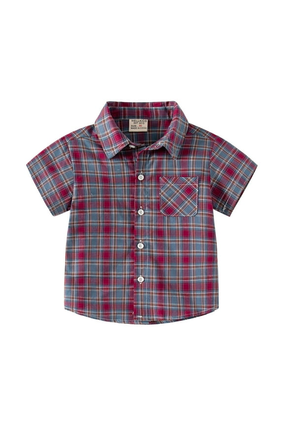 Toddler Boy Short Sleeve T Shirt Cotton Baby Boy Clothes Birthday Outfit Boy Short Sleeve T Shirt Summer Outfits Back to School Clothes Red,4-5 Years