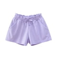thumbnail image 1 of Zanarzt Toddler Boy Shorts Toddler Baby Girl Shorts Solid Little Girls Shorts Baby Summer Athletic Pants with Drawstring Purple,6-7 Years, 1 of 4