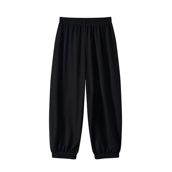 Zanarzt Toddler Boy Summer Pant Outfits Casual Pants for Boys Thin Cotton Spring Summer Trousers Toddler Long Pants Back to School Clothes Black,3-4 Years