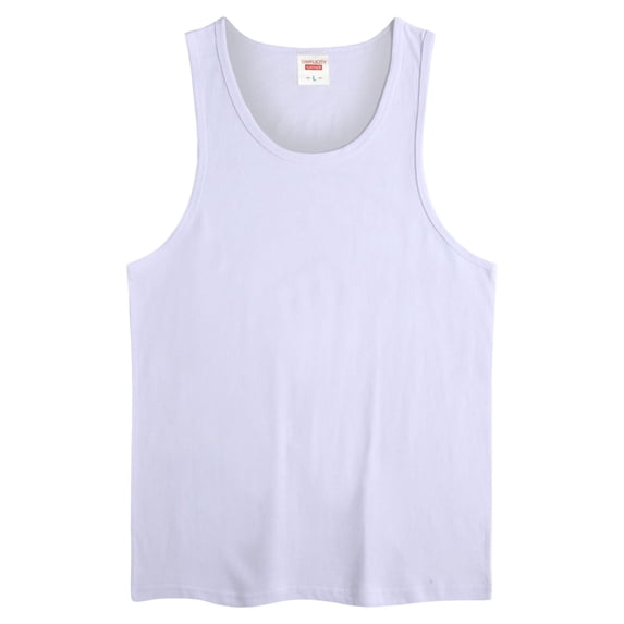 Zanarzt Toddler Boy Summer Tops Boys Tank Tops Casual Sleeveless Crewneck Athletic Tees Basic Undershirts White,6-7 Years