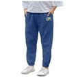 thumbnail image 1 of Zanarzt Toddler Boy Sweatpants Cotton Toddler Boy Girl Casual Soft Trousers Baby Summer Fall Comfy Cotton Pants Back to School Clothes Dark Blue,5-6 Years, 1 of 5