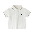 thumbnail image 1 of Zanarzt Toddler Boy T Shirts Cotton Baby and Toddler Boys' Everyday Short Sleeve Graphic T Shirts Back to School Clothes White,7-8 Years, 1 of 6