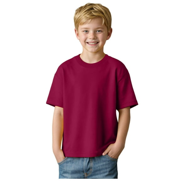 Zanarzt Toddler Boys Cotton Tshirt Short Sleeve T Shirt Tee Organic Cotton Baby Toddler Little Kids Boys Girls Unisex ,7-8 Years