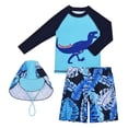 thumbnail image 1 of Zanarzt Toddler Boys Swim Set Cute Toddler Boys Swimsuit Set Swimwear Dinosaur Bathing Suit Rash Guards with Hat UPF 50+ Mint Green,7-8 Years, 1 of 9