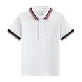 thumbnail image 1 of Zanarzt Toddler Clothes Boys Shirts Short Sleeve Performance Shirt, Summer Casual Active Tops for Kids White,15-16 Years, 1 of 7