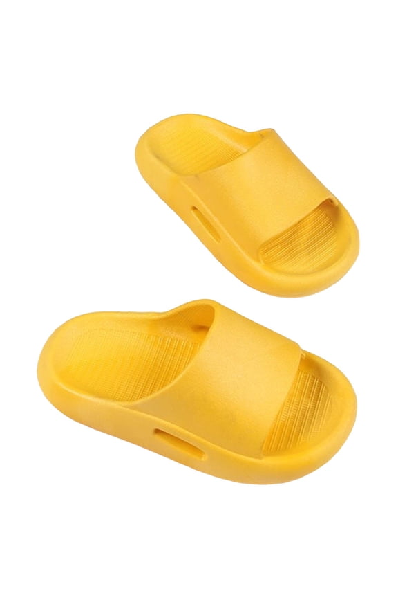 Toddler Cloud Slides for Girls Cloud Slides for Kids Shower Slippers Bathroom Pool Sandals Boys Girls Comfy Thick Sole Slippers Summer Non Slip Beach Shoes Yellow,US 6.5