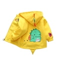 thumbnail image 1 of Zanarzt Toddler Coats for Girls Toddler Baby Boys Hoodie Zipper Coat Waterproof Raincoat Lightweight Windbreaker Outwear Rain Jacket Yellow,5-6 Years, 1 of 5