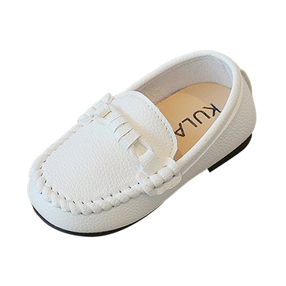 Zanarzt Toddler Dress Shoes Boys Toddler Boys Girls Dress Shoes Comfort Oxford Shoes Wedding Church Dress Shoes Lace Up Flats (Toddler/Little Kid) White,US 10