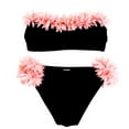 thumbnail image 1 of Zanarzt Toddler Girl Bathing Suits Baby Kids Girls Swimsuit Two Pieces Bikini Set Flower Bathing Suits Cute Swimwear Black,13-14 Years, 1 of 9