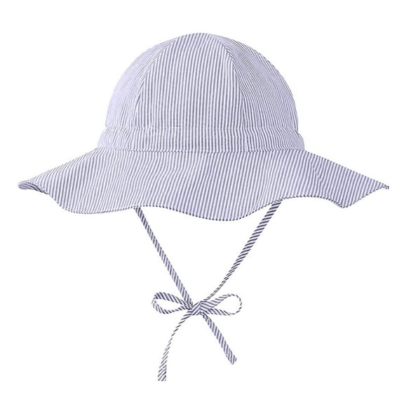 Zanarzt Toddler Girl Beach Sun Hat Summer Cotton Baby Boys Sun Hat Cotton Toddler Girls Bucket Hats Summer Sun Protect Cap for Kids Dark Blue,2-4 Years