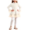 thumbnail image 1 of Zanarzt Toddler Girl Dress Long Sleeve Toddler Girls Sweater Dresses Long Sleeve Tutu Sweaters Dress Beige,7-8 Years, 1 of 9