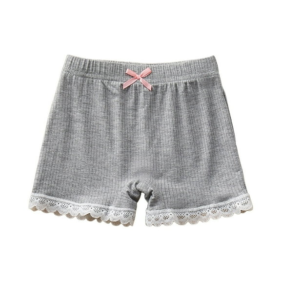 Zanarzt Toddler Girl Clothes Girls Bike Shorts Cotton Cartwheel Dance Under Dress Shorts for Kids Back to School Clothes Grey,6-7 Years