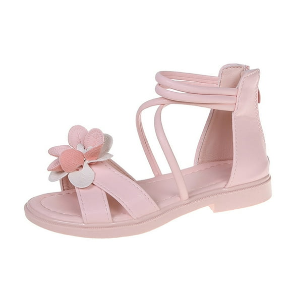 Zanarzt Toddler Girl Shoes Little Girls Sandals Formal Shoes Open Toe Sandals Party Wedding Shoes for Big Kids Toddler Pink,US 2
