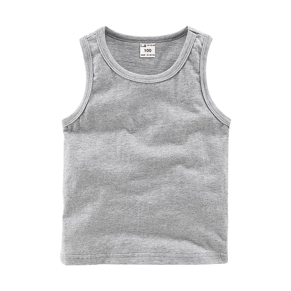 Zanarzt Toddler Girl Sleeveless Top Girls Tank Tops Cotton Dance Tank Tops Basic Undershirts Sleeveless Tops for Gymnastics Ballet Dancewear Grey,6-7 Years