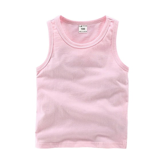Zanarzt Toddler Girl Sleeveless Top Girls Tank Tops Cotton Dance Tank Tops Basic Undershirts Sleeveless Tops for Gymnastics Ballet Dancewear Pink,5-6 Years