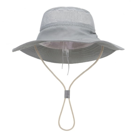 Zanarzt Toddler Summer Hat UPF 50  Wide Brim Sun Hat Boys Girls Sun Protection Hat Beach Swim Bucket Hat for Baby Toddler Kid Grey,12-24 Months