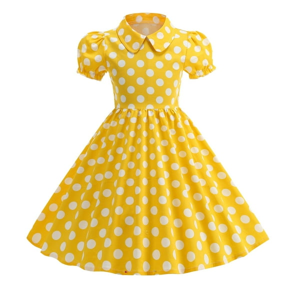 Zanarzt Toddler Girls Dresses Flower Girl Dress Toddler Dresses Ruffle Girl Dress for Wedding Garden Party Holiday Yellow,8-9 Years