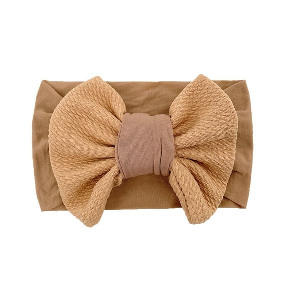 Zanarzt Toddler Hair Bows Headband Baby Girls Headbands Toddler Baby Boys Girls Stretch Solid Bow Hairband Headwear Headband Yellow,One Size