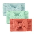 thumbnail image 1 of Zanarzt Toddler Headband Bows 3 Pcs Baby Flower Headbands Baby Girls Nylon Headband Soft Hairbands Hair Accessories for Toddler Kids White,One Size, 1 of 5
