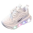 thumbnail image 1 of Zanarzt Toddler Light Up Shoes Breathable Light up Sneakers for Toddler Boys Girls Kids Lightweight Running Sport Shoes Children Casual Comfy White,10.5, 1 of 9