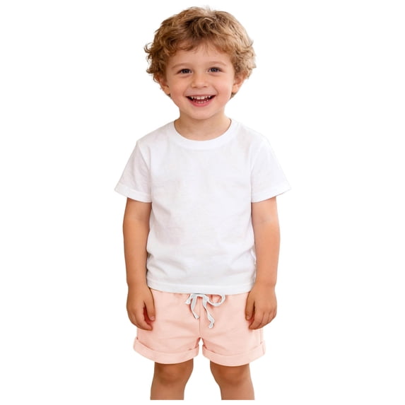 Zanarzt Toddler Loose Shorts Unisex Baby Boys Girls Summer Solid Color Cotton Sport Jogger Shorts Casual Active Shorts Pants Pink,4-5 Years