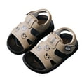thumbnail image 1 of Zanarzt Toddler Open Toe Sandals Boys Kids Lightweight Adjustable Straps Summer Sandals (Toddler/Little Kid/Big Kid) Khaki,US 12, 1 of 5