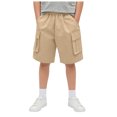 thumbnail image 1 of Zanarzt Toddler Shorts Boys Cargo Shorts, Outdoor Hiking Shorts, Lightweight Athletic Short with Pockets Khaki,5-6 Years, 1 of 5