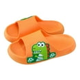 thumbnail image 1 of Zanarzt Toddler Slippers Summer Slippers for Girls Shoes Kids Slides Girls Toddlers Shower Slippers Cute Open Toe Sandals Thick Sole Beach Shoes Orange,US 1, 1 of 4