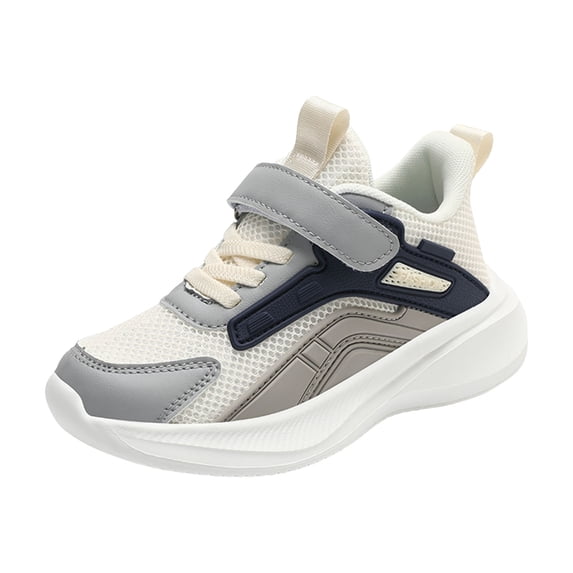 Zanarzt Toddler Sneakers Boys Girls Sneakers Kids Tennis Running Shoes Athletic Sport Gym Lightweight Breathable Shoes Beige,US 1