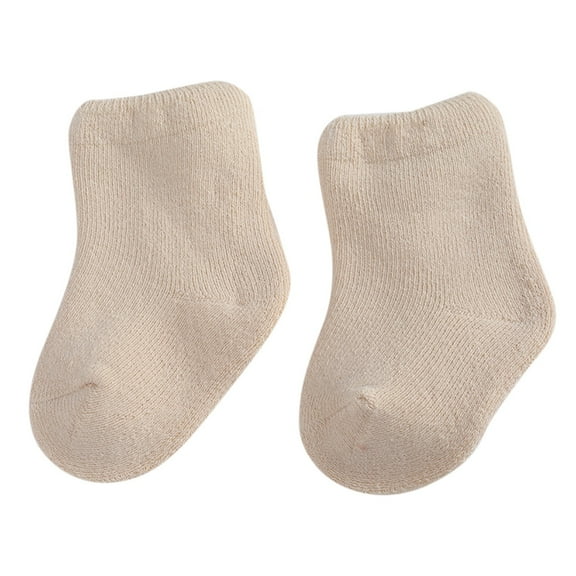 Zanarzt Toddler Socks Cotton Boy Baby Girls Socks Flower Non Slip Grips for Babies Toddler Princess Low Cut Ankle Socks for Girls Khaki,12-36 Months