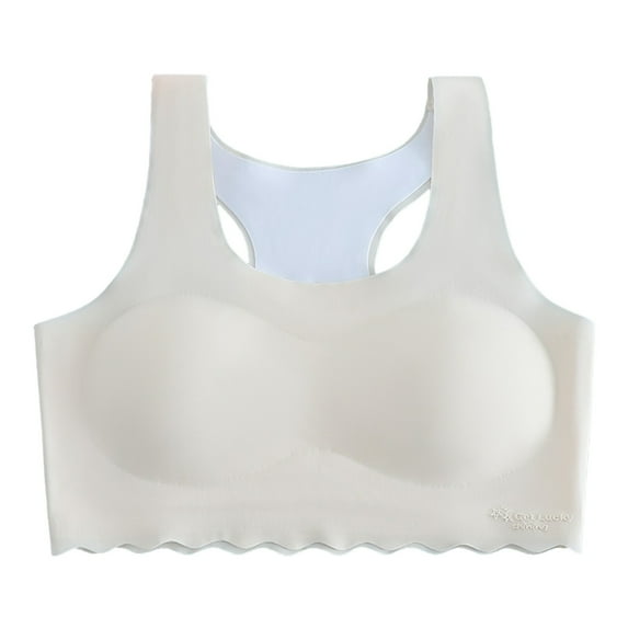 Zanarzt Toddler Sports Bras Girls' Training Bra Girls' Training Bra Stretch Spaghetti Strap Bralette Bras for Girls Beige,10-12 Years