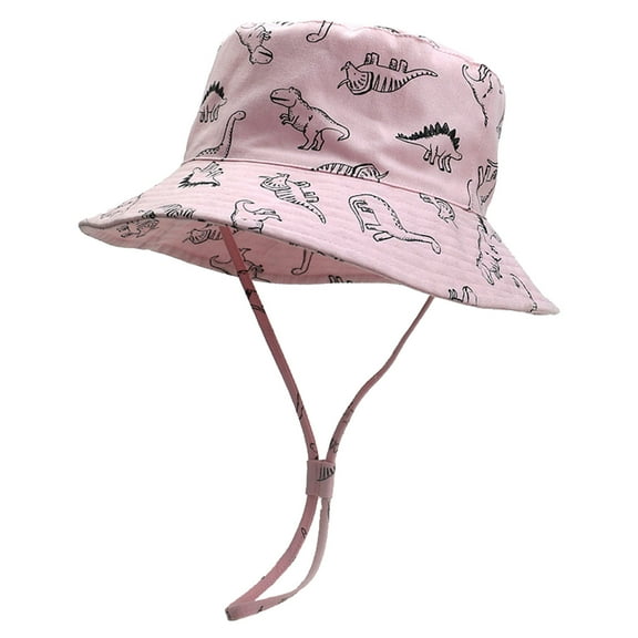 Zanarzt Toddler Sun Hat Baby Sun Hat Kids Summer UPF 50  Toddler Bucket Hat Wide Brim Adjustable Beach Hats for Boys Girls Pink,2-3 Years