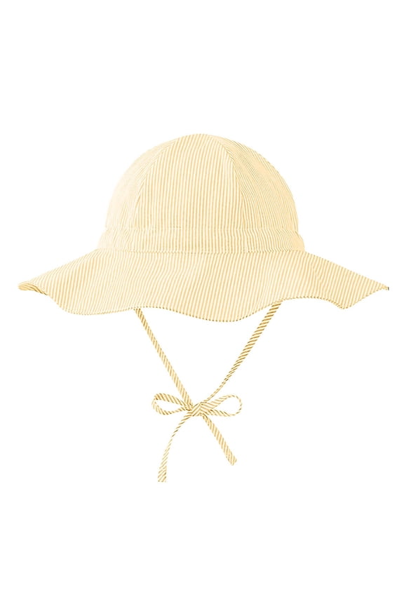 Toddler Sun Hat Cotton Baby Sun Hat UPF 50+ Toddler Sun Protection Bucket Hats for Boys Girls Infant Wide Brim Beach Hat Baby Bucket Hat Orange,4-6 Years